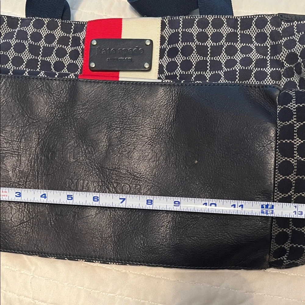 Kate Spade Blue, Red, and White Baby Henry Classic Noel 2 Diaper Bag Tote